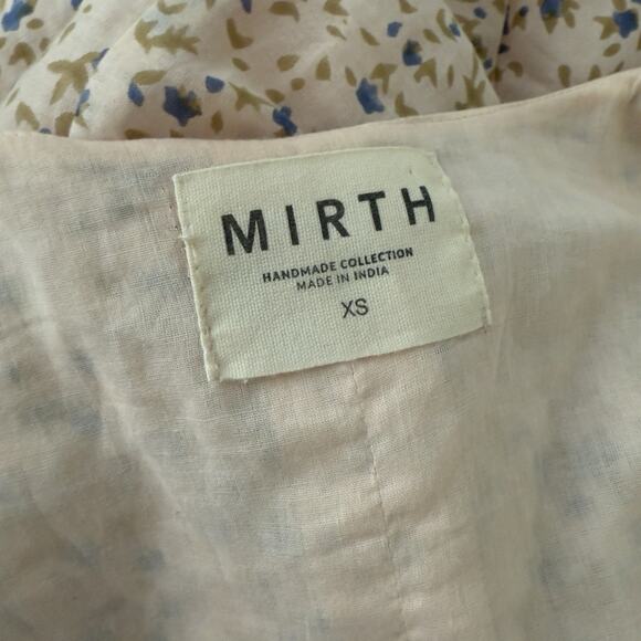 Mirth Krabi Crossover Cotton Silk Blend Dress in Champagne Size XS - Picture 9 of 16
